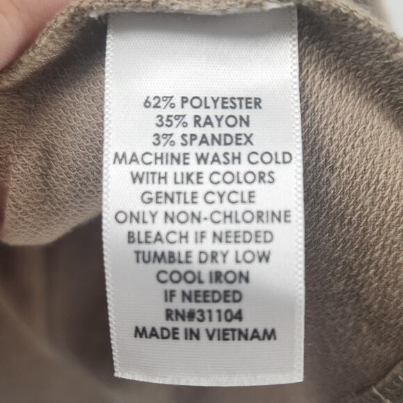 KIM ROGERS Tan Full Zip Vest Womens Size Extra Large XL - Picture 4 of 4